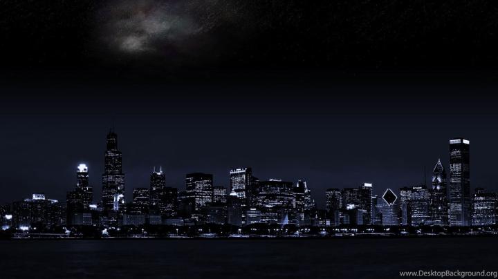 Cityscape At Night Dual Screen Wallpapers Desktop Background