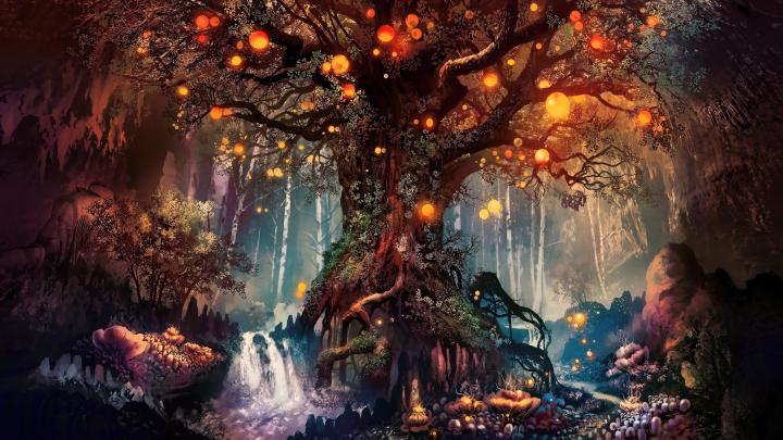Download 3840x2160 wallpaper old tree, fantasy, art, 4k, uhd 16:9 