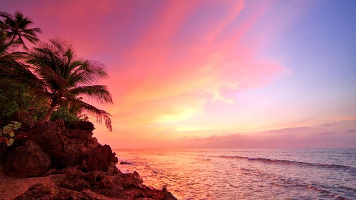Sunset on Puerto Rican Coast 4k Ultra HD Wallpaper | Hintergrund 