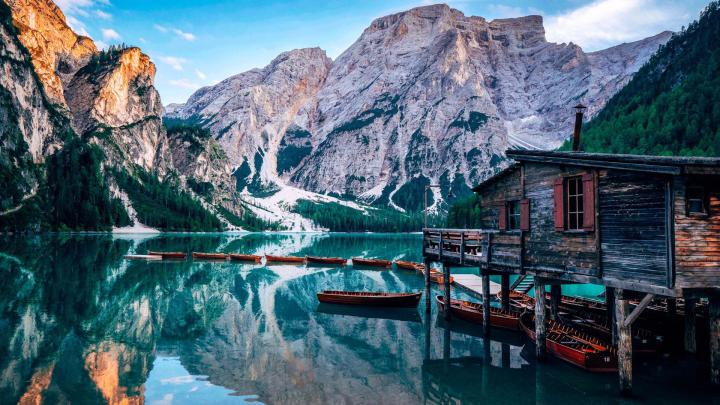 Wallpaper Pragser Wildsee, lake, Italy, Europe, 4K, Travel #20310