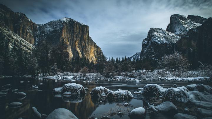 Download 1920x1080 wallpaper national park, yosemite valley, river 