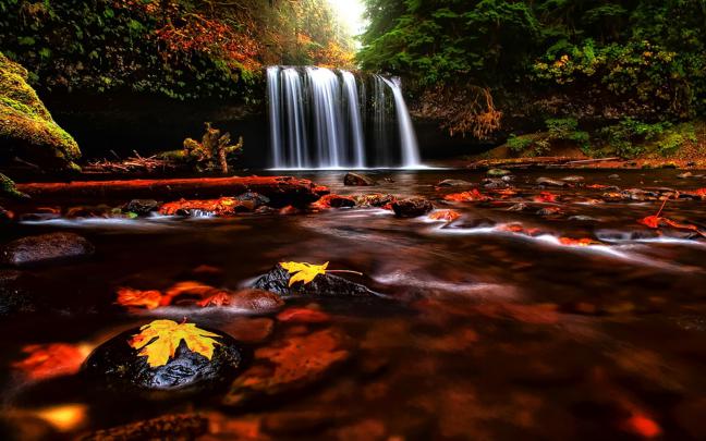 Autumn Waterfalls | Hd Desktop Wallpaper