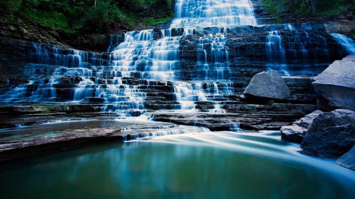 Wallpaper Pongour Waterfall, 4k, HD wallpaper, falls, travel, Pongour 