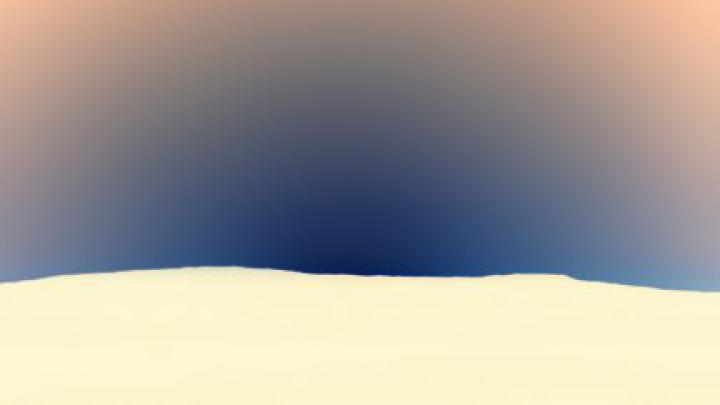 minimalism, simple background, nature, winter, snow, hills, clear sky 