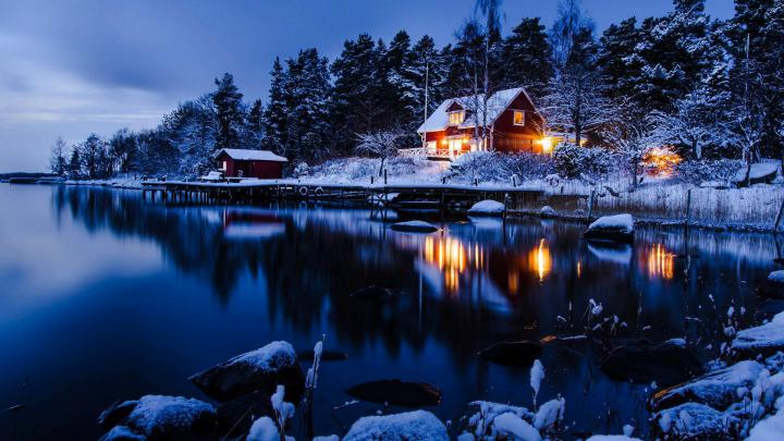 Winter Night HD Wallpaper (1920x1080) : wallpaper