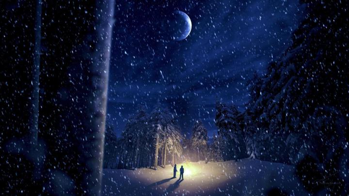Free download Beautiful Winter Night Wallpaper [1920x1080] for your 