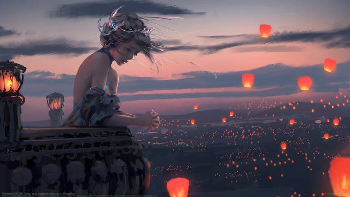 WLOP wallpaper Princess 1920x1080