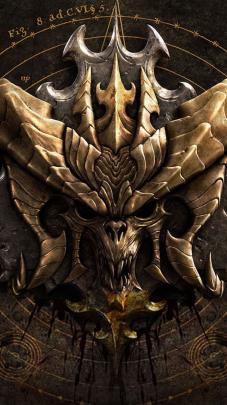 Wallpaper Round Brown And Gray Demonic Logo, Evil Embossed \u2022 Wallpaper 
