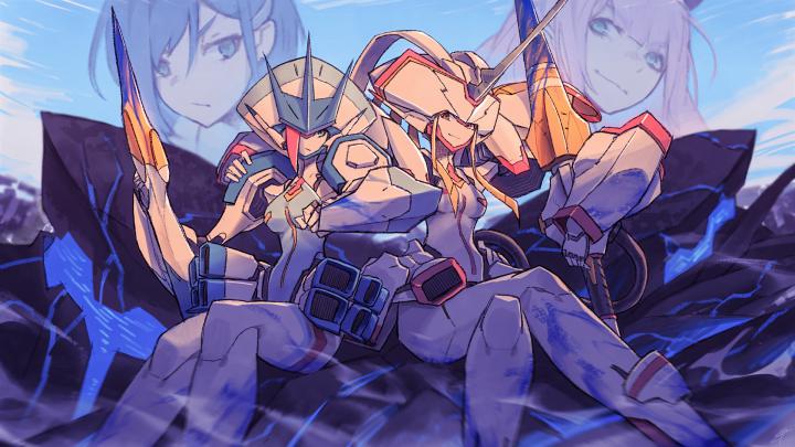 Download 1920x1080 wallpaper darling in the franxx, soldiers, girls 