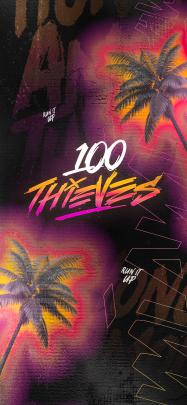 100 Thieves 2019 Call of Duty World League Miami Theme IPhone Wallpaper 