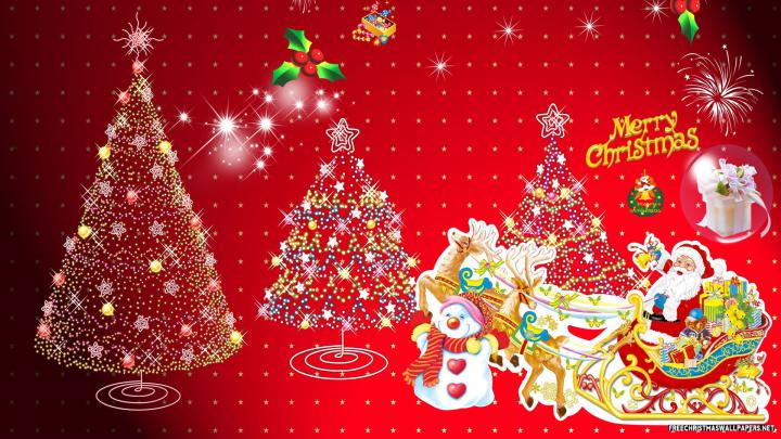 Santa Claus Xmas Card 1920x1080 (1080p) - Wallpaper 