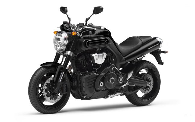 Black Yamaha MT-01 front side view wallpaper - Motorcycle wallpapers 