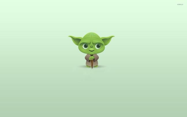 Cute funny Yoda wallpaper - Vector wallpapers - #51459
