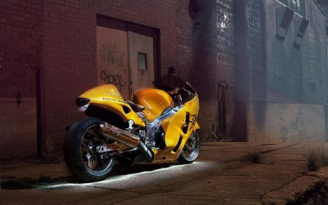 Suzuki GSXR Hayabusa wallpaper, yellow sports bike, motorcycles 